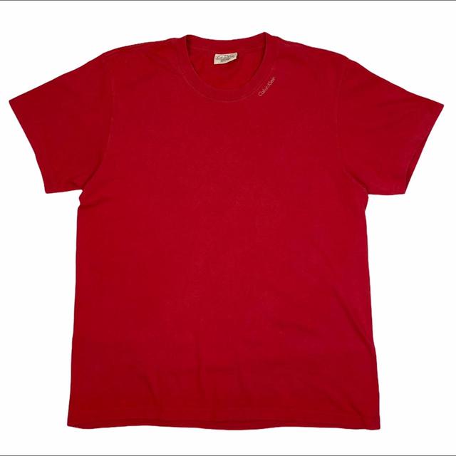 Calvin Klein Men's T-shirt - Red - M on Productcaster.