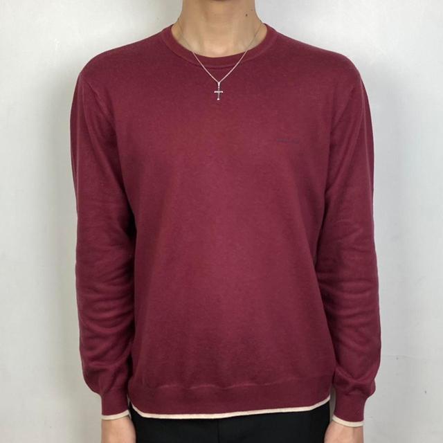 Armani Men's Jumper - Burgundy - XL on Productcaster.