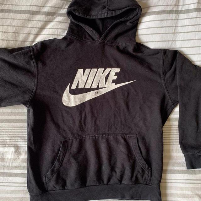 Nike Men's Hoodie - Black/White - S on Productcaster.