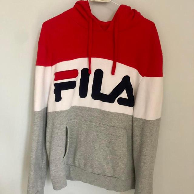 Fila Men's Hoodie - Red - M on Productcaster.