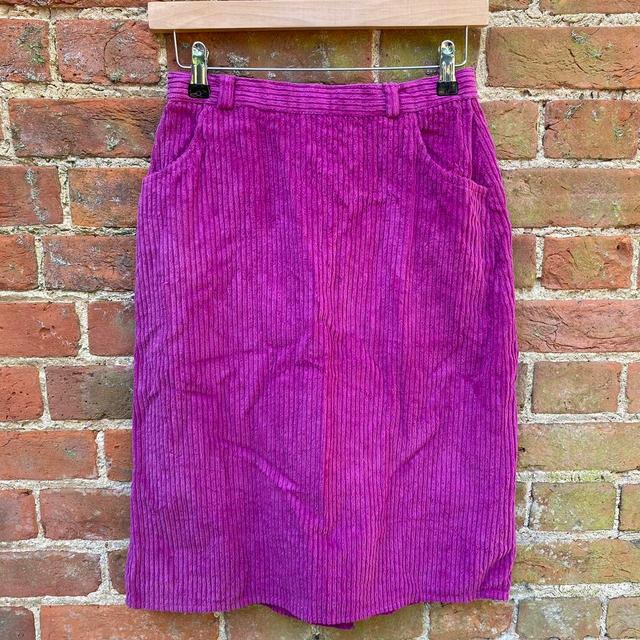 Vintage Women's Midi Skirt - Pink - UK 8 on Productcaster.