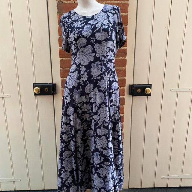 Laura Ashley Women's Midi Dress - Navy/Grey - 12 on Productcaster.