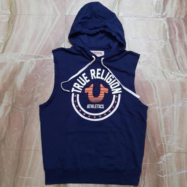 True Religion Men's Hoodie - Navy - M on Productcaster.