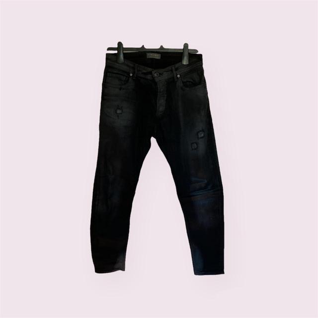 Zara Men's Straight leg Capri Jeans - Black - 30" on Productcaster.