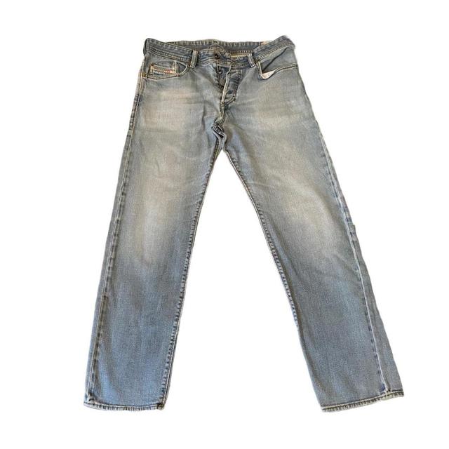 Diesel Men's Slim Stone-washed Jeans - Blue - 34" on Productcaster.