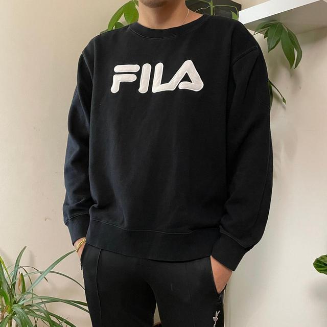 Fila Men's Sweatshirt - Black - M on Productcaster.