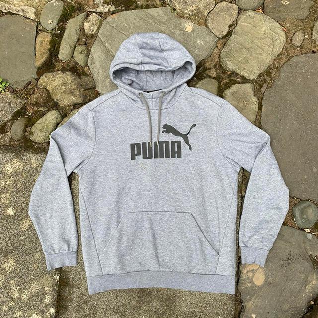 Puma Men's Hoodie - Grey - L on Productcaster.