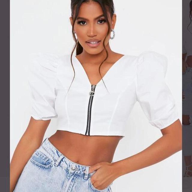 I Saw It First Women's Crop top - White - 10 on Productcaster.