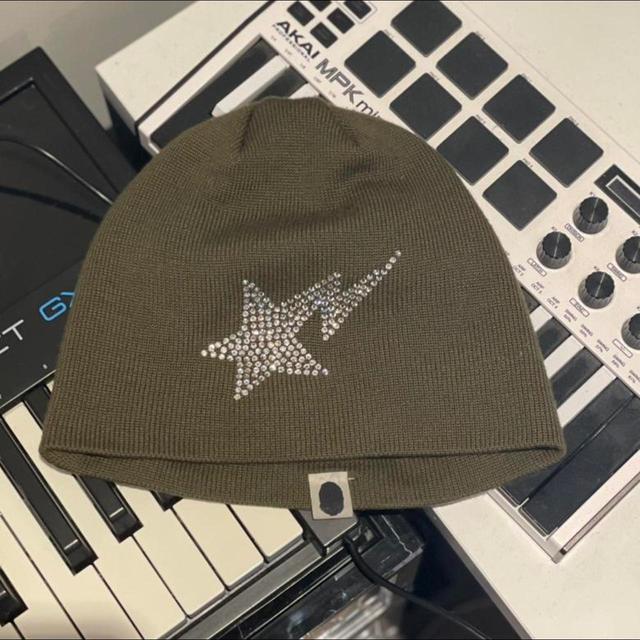 BAPE Men's Beanies - Khaki on Productcaster.