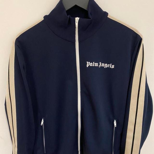 Palm Angels Men's Lightweight Jacket - Navy/Cream - L on Productcaster.