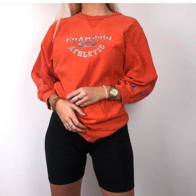 Champion Women's Sweatshirt - Orange - S on Productcaster.