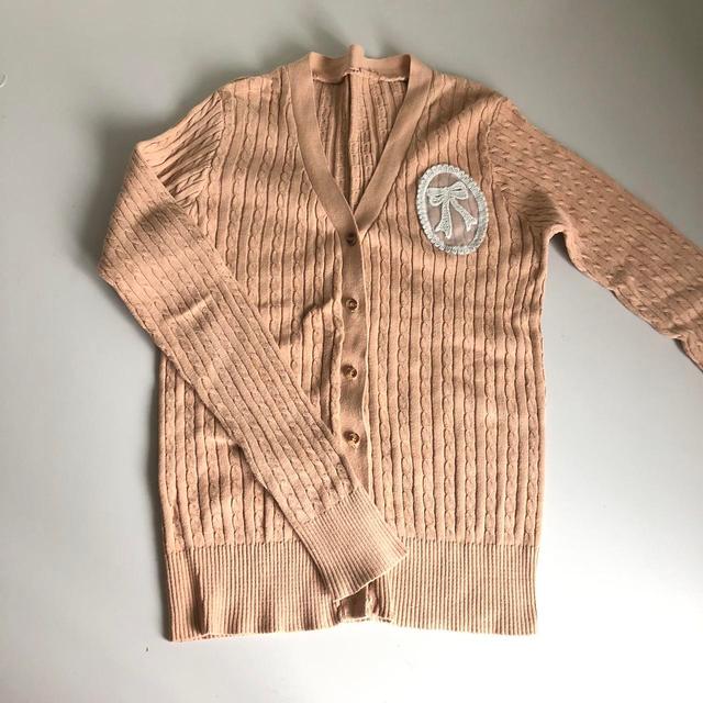 Women's Cardigan - Tan/Pink - One size on Productcaster.