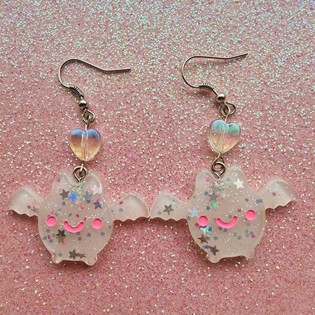 Handmade Women's Earrings - White on Productcaster.