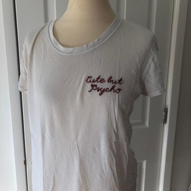 Brandy Melville Women's T-shirt - White - One size on Productcaster.