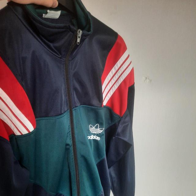 Adidas Men's Jacket - Navy/Red - L on Productcaster.