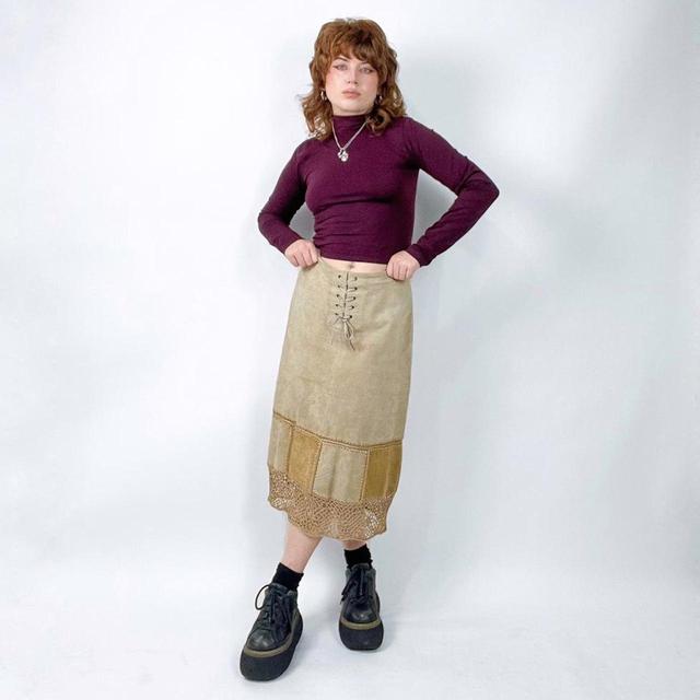 Vintage Women's Knitted Skirt - Cream - UK 10 on Productcaster.