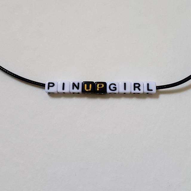 Handmade Women's Necklace - White/Black on Productcaster.