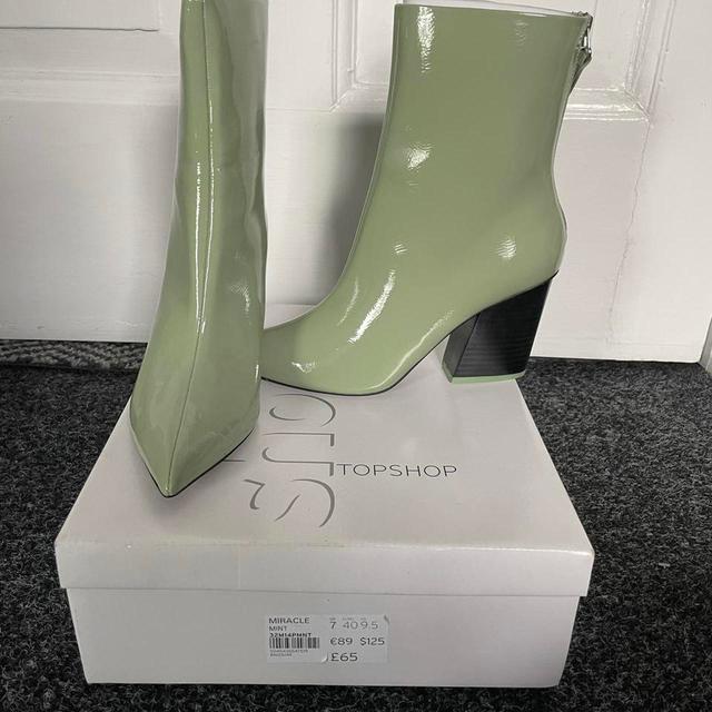 Topshop Women's Ankle Boots - Green - UK 7 on Productcaster.