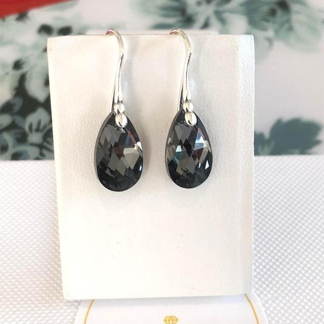 Swarovski Women's Earrings - Black/Silver on Productcaster.