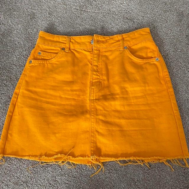 Topshop Women's Skirt - Orange - UK 8 on Productcaster.