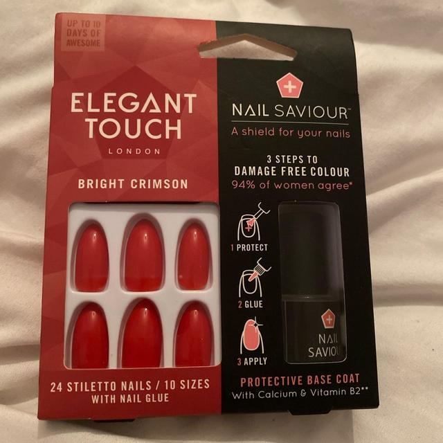 Elegant Touch False nails - Red on Productcaster.