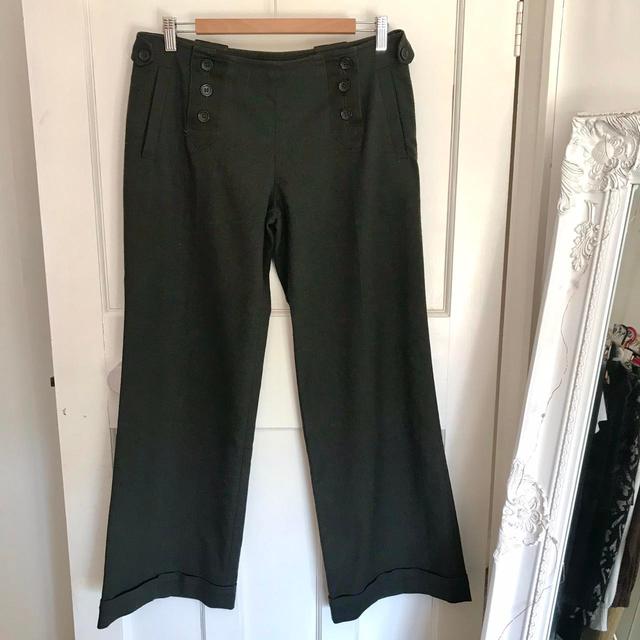 Topshop Women's Trousers - Green - UK 12 on Productcaster.