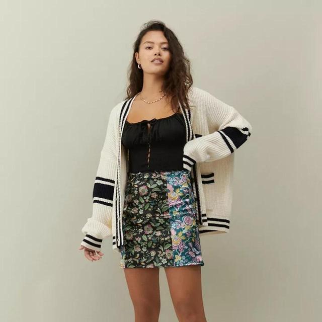 Urban Outfitters Women's Mini Skirt - Multi/Blue - S on Productcaster.