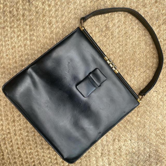 Vintage Women's Leather Bag - Black on Productcaster.