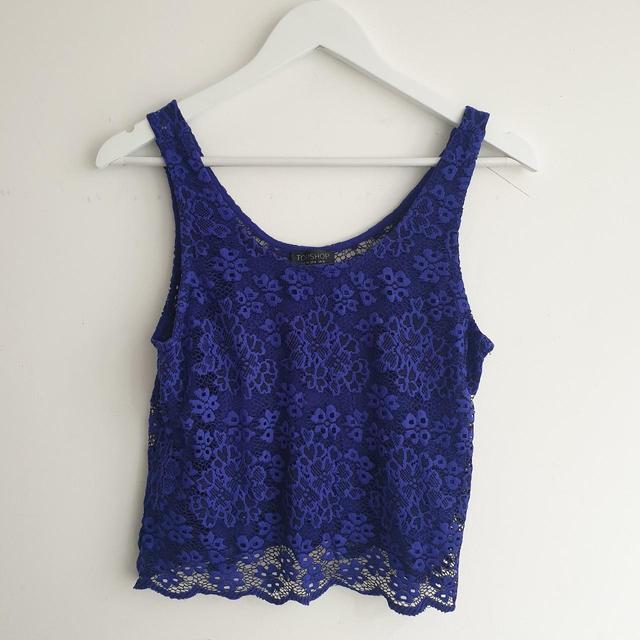 Topshop Women's Crop top - Blue - 10 on Productcaster.