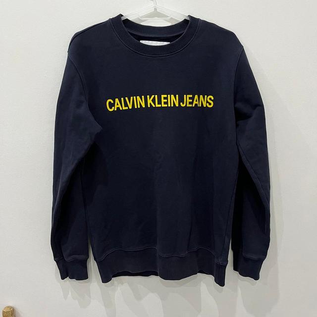 Calvin Klein Men's Sweatshirt - Navy - S on Productcaster.