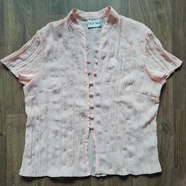 Vintage Women's Blouse - Pink - 12 on Productcaster.