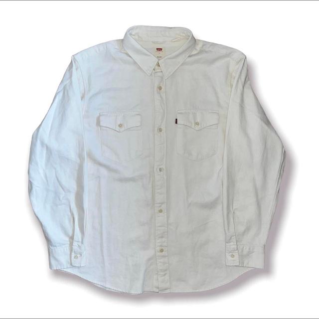 Levi's Men's Shirt - Cream - L on Productcaster.