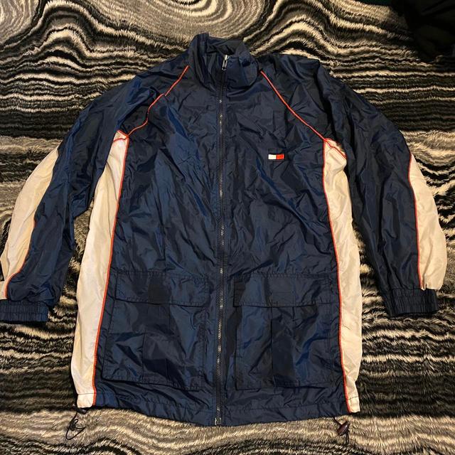 Tommy Hilfiger Men's Lightweight Jacket - Blue/White - L on Productcaster.