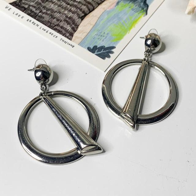 Vintage Women's Earrings - Silver on Productcaster.