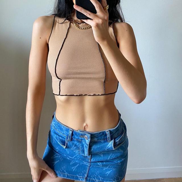 Women's Crop top - Tan - XS on Productcaster.