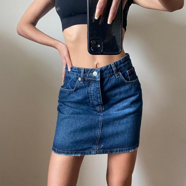 Designer Women's Mini Skirt - Blue/Navy - S on Productcaster.