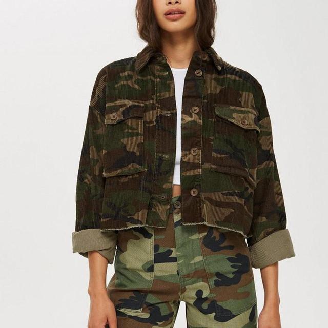 Topshop Women's Jacket - Khaki/Green - S on Productcaster.