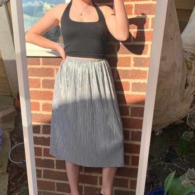 Marks & Spencer Women's Skirt - Silver - UK 8 on Productcaster.