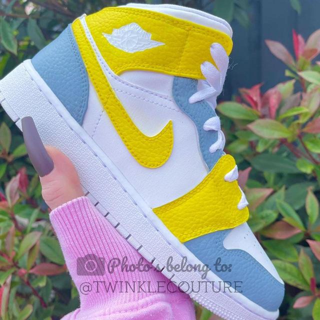 Custom Women's Trainers - White/Yellow - UK 5 on Productcaster.