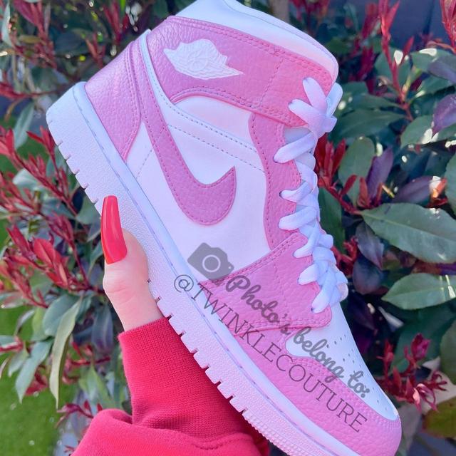 Custom Women's Trainers - Pink/White - UK 3 on Productcaster.