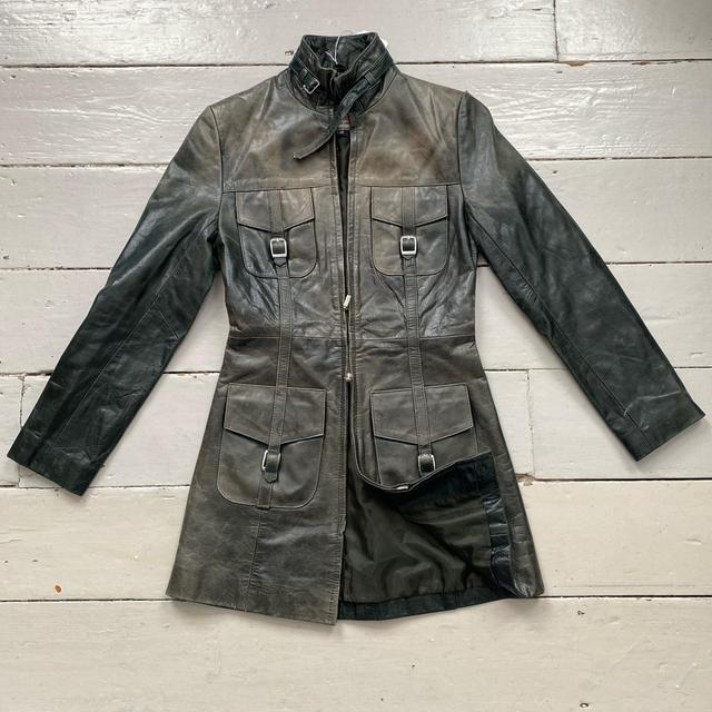 Vintage Women's Jacket - Khaki - UK 10 on Productcaster.