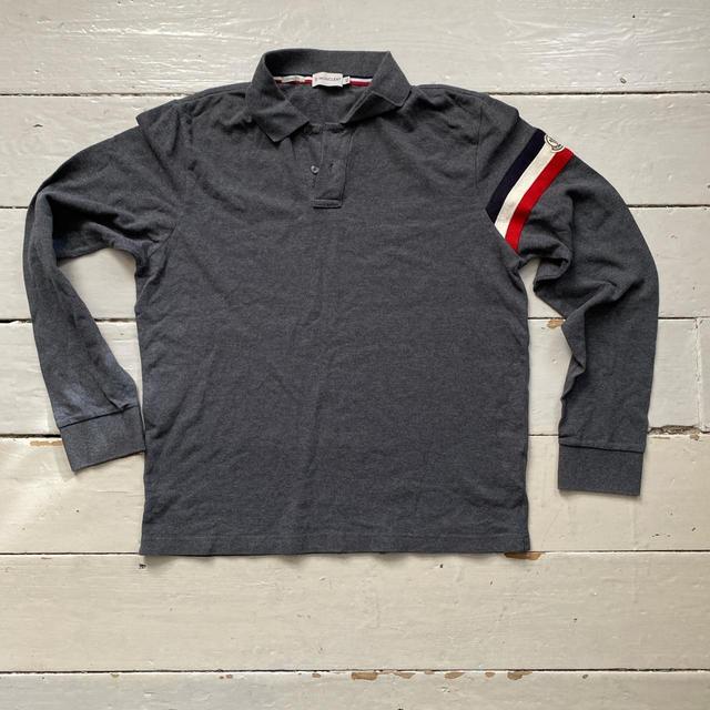 Moncler Men's Polo shirt - Grey - XL on Productcaster.