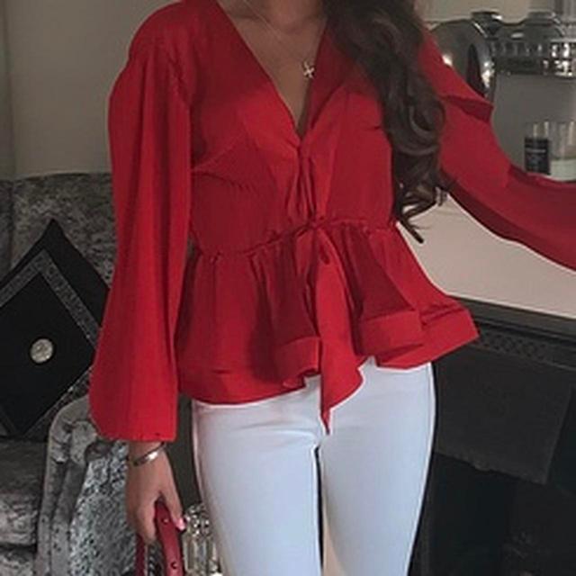 Women's Blouse - Red - S on Productcaster.