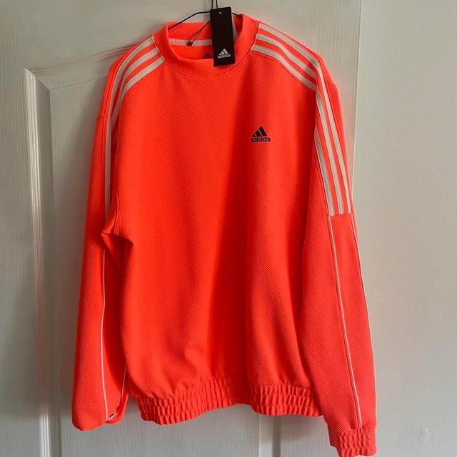 Adidas Men's Sweatshirt - Orange/Red - M on Productcaster.