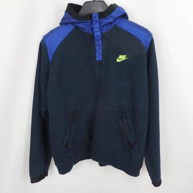 Nike Men's Hoodie - Black/Blue - XL on Productcaster.