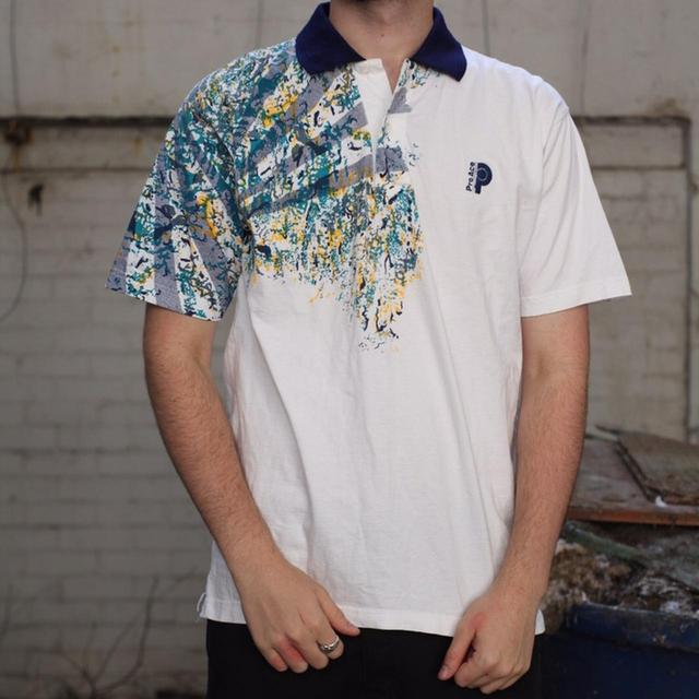 American Vintage Men's Polo shirt - White - M on Productcaster.