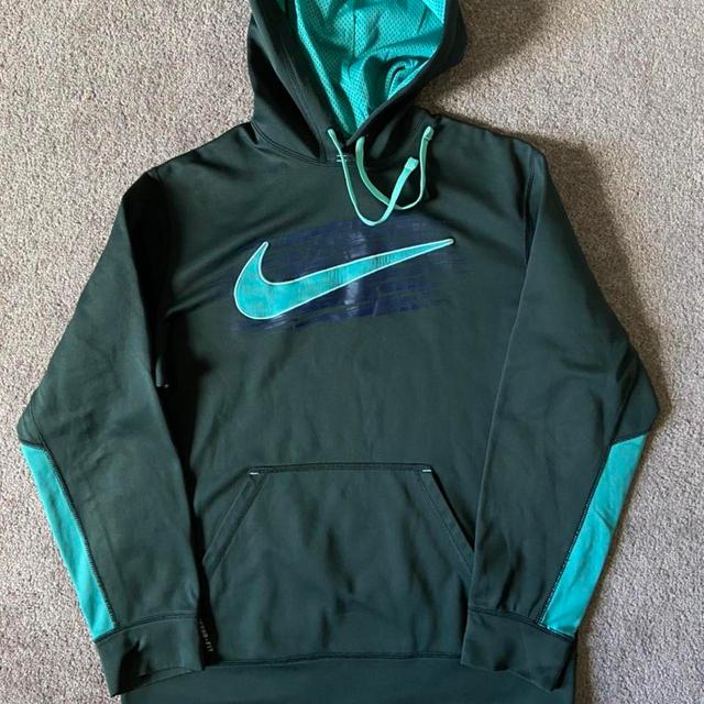 Nike Men's Hoodie - Green - M on Productcaster.