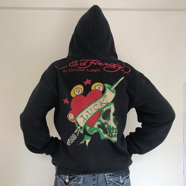 Ed Hardy Women's Hoodie - Red - M on Productcaster.