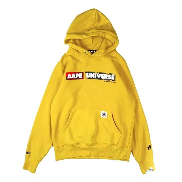 BAPE Men's Hoodie - Yellow - S on Productcaster.