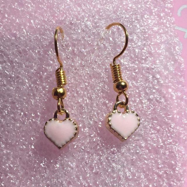 Women's Earrings - Gold/Pink on Productcaster.